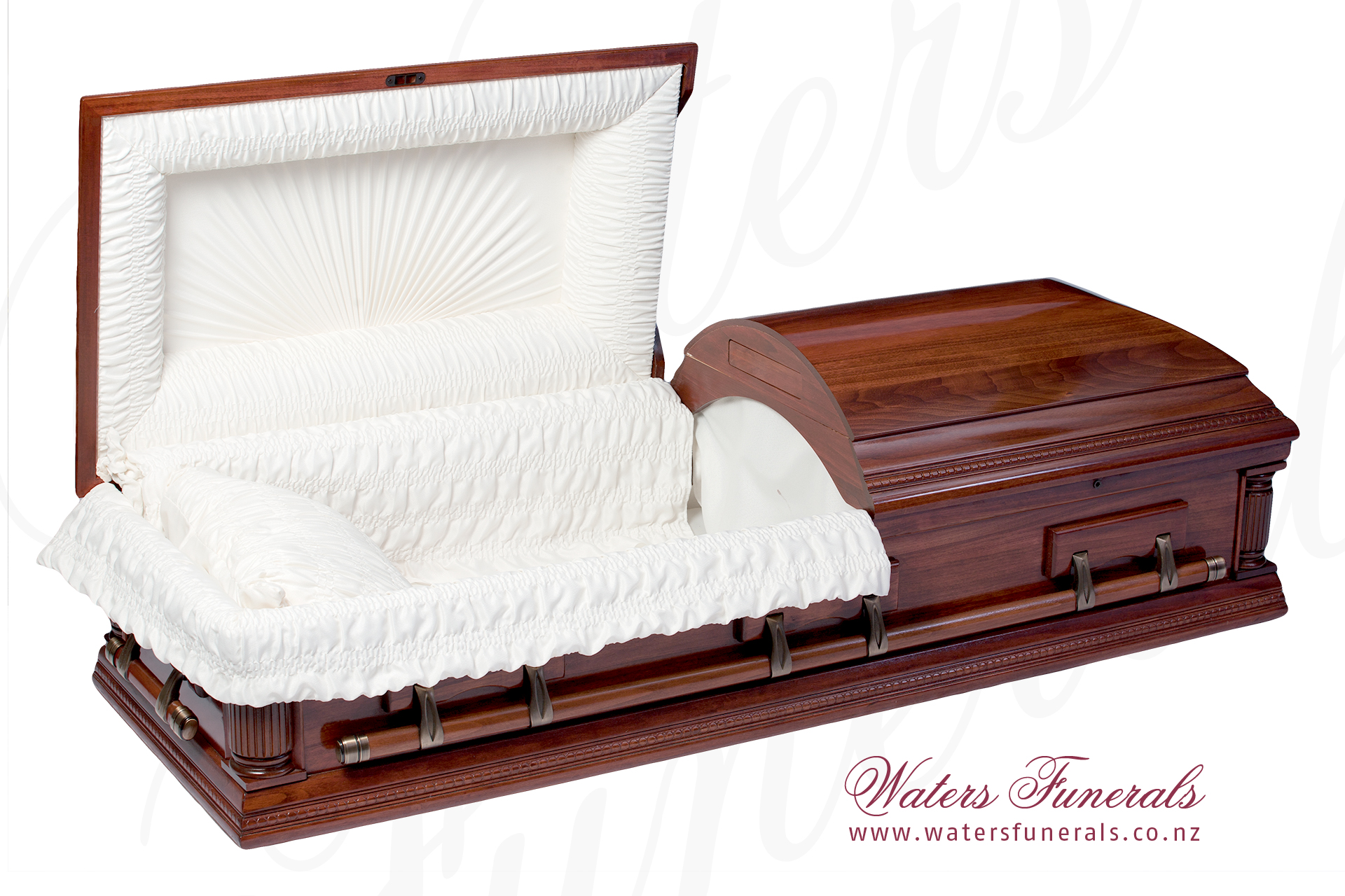 Split lid open - Rosetan crepe interior